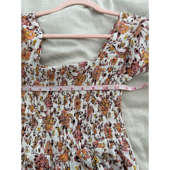 Chelsea & Violet Smocked Floral Cottagecore Mini Dress Small Boho - Picture 8 of 9